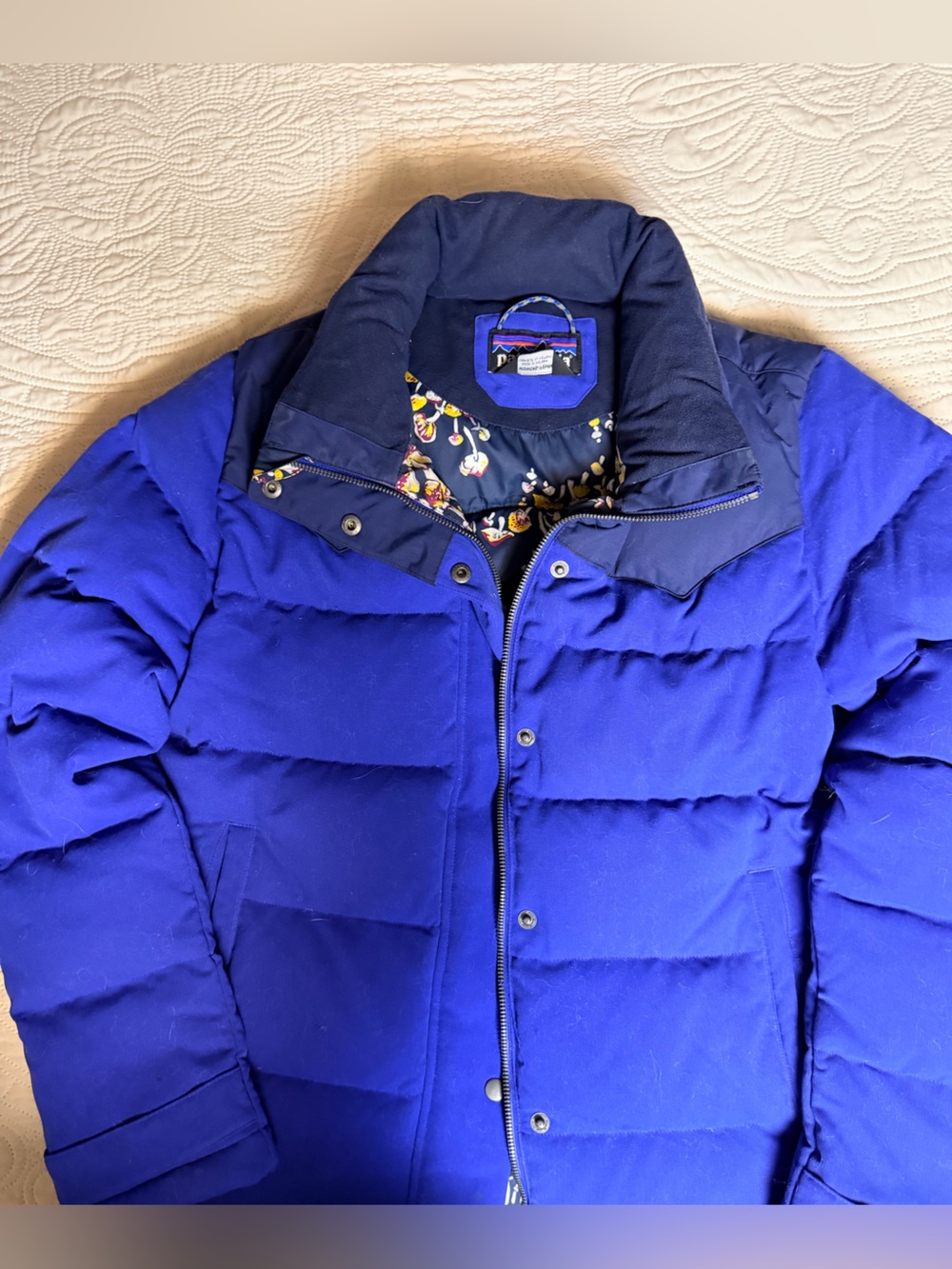Patagonia Royal Blue Quilted Ski Jacket